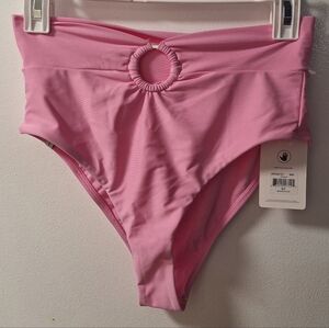 NWT Body Glove Spectrum Woodstock Rare Color Pink High-Waisted Bikini Bottom S